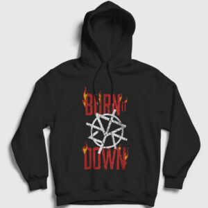 Burn It Down Wwe Seth Rollins Kapşonlu Sweatshirt siyah