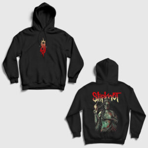 Burn Me Away Metal Slipknot Sırt Baskılı Kapşonlu Sweatshirt siyah