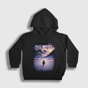 But Why Nihilist Penguin Penguen Çocuk Kapşonlu Sweatshirt siyah