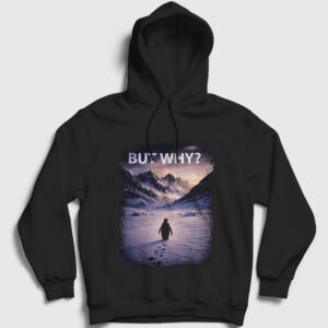 But Why Nihilist Penguin Penguen Kapşonlu Sweatshirt siyah