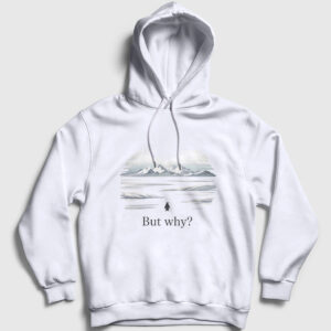 But Why V2 Nihilist Penguin Penguen Kapşonlu Sweatshirt beyaz