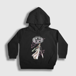 Byakuya Anime Bleach Çocuk Kapşonlu Sweatshirt siyah