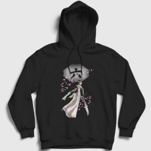 Byakuya Anime Bleach Kapşonlu Sweatshirt siyah