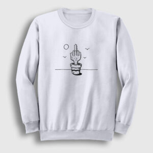 Cactus Hand Kaktüs Sweatshirt beyaz