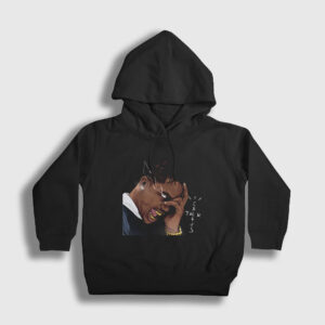 Cactus Jack Astroworld Travis Scott Çocuk Kapşonlu Sweatshirt siyah