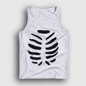 Cadılar Bayramı Halloween Çift Sevgili İskelet Atlet beyaz