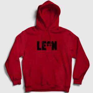 Cap Film Leon Kapşonlu Sweatshirt kırmızı