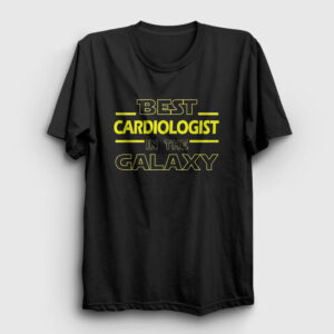 Cardiologist Galaxy Kardiyoloji Hediye Kardiyolog Tişört siyah