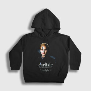 Carlisle Cullen Vampire Twilight Çocuk Kapşonlu Sweatshirt siyah