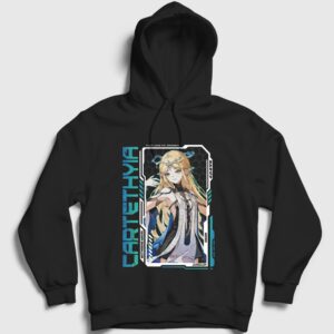 Cartethyia Wuthering Waves Kapşonlu Sweatshirt Siyah