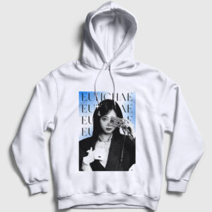 Cassettes Hong Eunchae Le Sserafim Kapşonlu Sweatshirt beyaz