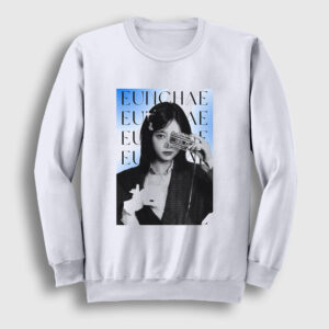 Cassettes Hong Eunchae Le Sserafim Sweatshirt beyaz