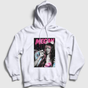 Cat Claw Megan Katseye Kapşonlu Sweatshirt beyaz