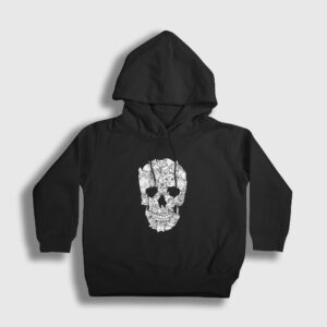 Cat Kedi Skull Kurukafa Çocuk Kapşonlu Sweatshirt