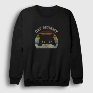 Cat Mommy Kedi Sweatshirt siyah