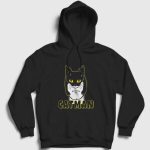 Catman Kedi Kapşonlu Sweatshirt siyah