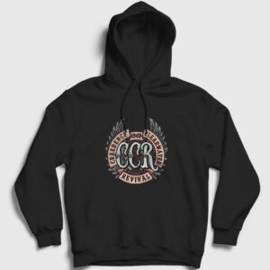 Ccr Creedence Clearwater Revival Kapşonlu Sweatshirt siyah