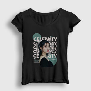 Celebrity Lee Ji Eun iu Iu Kadın Tişört siyah