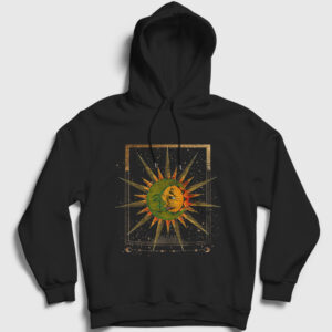 Celestial Sun Moon Güneş Ay Kapşonlu Sweatshirt