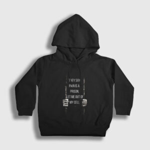 Cell Rapper NF Çocuk Kapşonlu Sweatshirt siyah