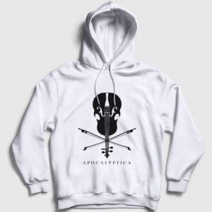 Cello Apocalyptica Kapşonlu Sweatshirt beyaz