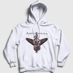 Cello Wings Apocalyptica Kapşonlu Sweatshirt beyaz