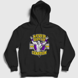 Cenation Güreş Wwe John Cena Kapşonlu Sweatshirt siyah