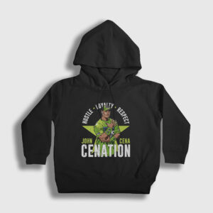 Cenation V2 Güreş Wwe John Cena Çocuk Kapşonlu Sweatshirt siyah