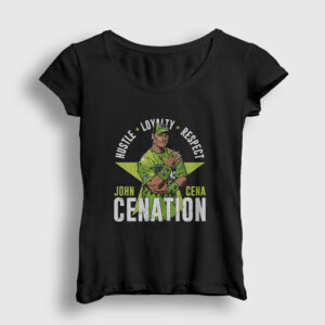 Cenation V2 Güreş Wwe John Cena Kadın Tişört siyah