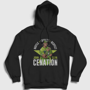 Cenation V2 Güreş Wwe John Cena Kapşonlu Sweatshirt siyah