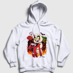 Charlie Morningstar Hazbin Hotel Kapşonlu Sweatshirt Beyaz