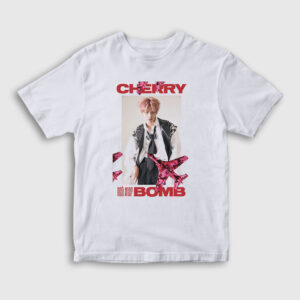 Cherry Bomb K-Pop Nct 127 Çocuk Tişört beyaz