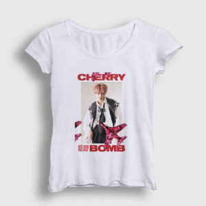 Cherry Bomb K-Pop Nct 127 Kadın Tişört beyaz