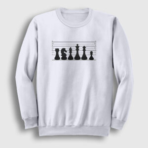 Chess Satranç Usual Suspects Sweatshirt beyaz