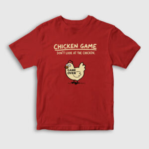 Chicken Game Over Tavuk Oyunu Çocuk Tişört kırmızı