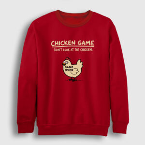Chicken Game Over Tavuk Oyunu Sweatshirt kırmızı