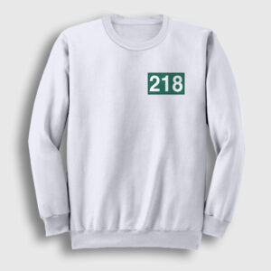 Cho Sang Woo 218 Squid Game Sweatshirt beyaz