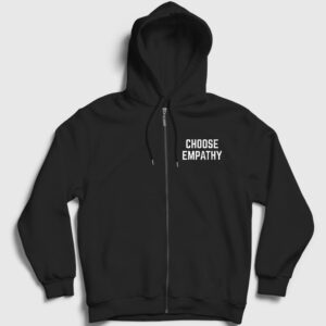 Choose Empathy Selena Gomez Fermuarlı Kapşonlu Sweatshirt