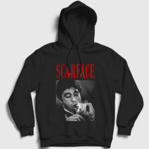 Cigar Tony Montana Al Pacino Scarface Kapşonlu Sweatshirt siyah