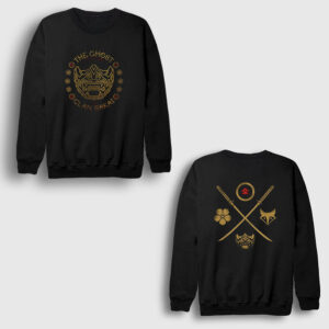 Clan Sakai Ghost Of Tsushima Sırt Baskılı Sweatshirt siyah