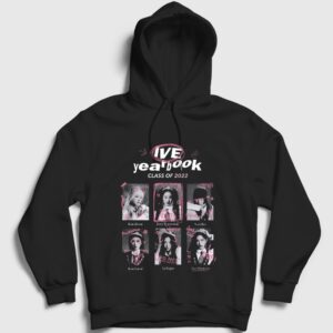 Class Yearbook K-Pop IVE Kapşonlu Sweatshirt Siyah
