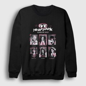 Class Yearbook K-Pop IVE Sweatshirt Siyah