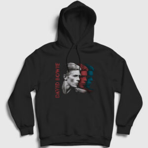 Colorful David Bowie Kapşonlu Sweatshirt siyah