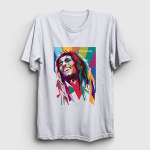 Colors Bob Marley Tişört beyaz