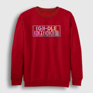 Colors K-Pop G I Dle Sweatshirt kırmızı