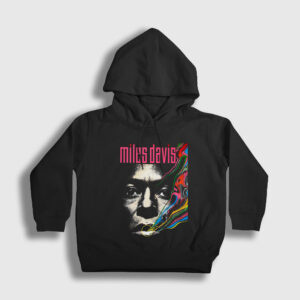 Colors Miles Davis Çocuk Kapşonlu Sweatshirt siyah