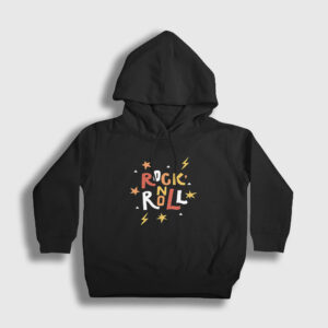 Colors Rock And Roll Çocuk Kapşonlu Sweatshirt siyah