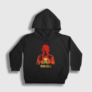 Colossal Anime Attack On Titan Çocuk Kapşonlu Sweatshirt siyah