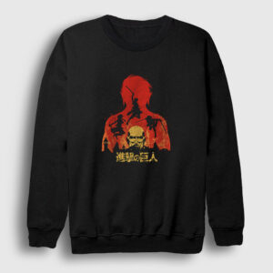 Colossal Anime Attack On Titan Sweatshirt siyah