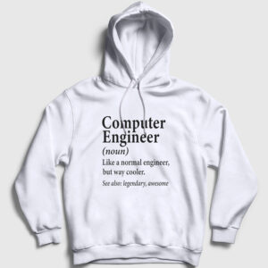 Computer Engineer Hediye Bilgisayar Mühendisi Kapşonlu Sweatshirt